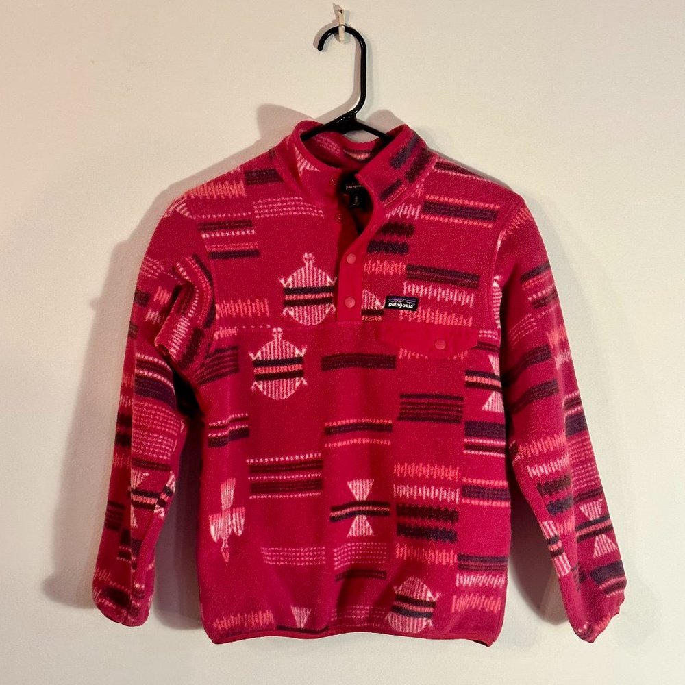 Pink Patagoina pullover girls Medium